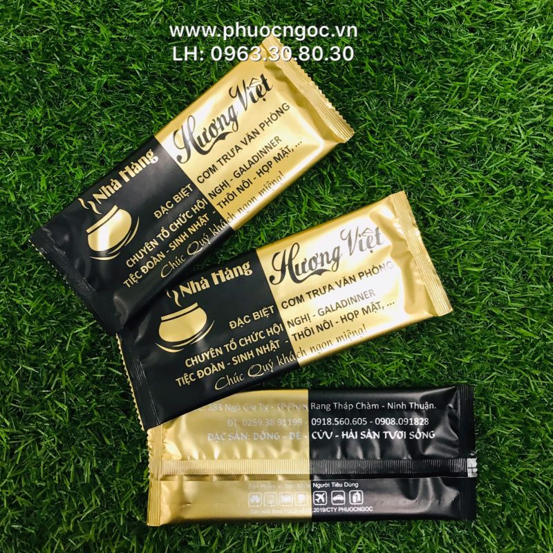 khăn lạnh; khăn ướt; bao đũa; muỗng; nĩa; tăm tre; hóa đơn; cồn thạch