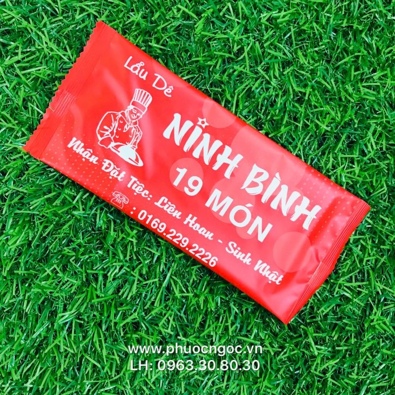 khăn lạnh; khăn ướt; bao đũa; muỗng; nĩa; tăm tre; hóa đơn; cồn thạch