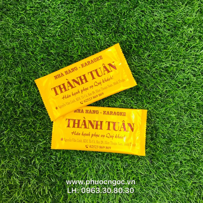 khăn lạnh; khăn ướt; bao đũa; muỗng; nĩa; tăm tre; hóa đơn; cồn thạch