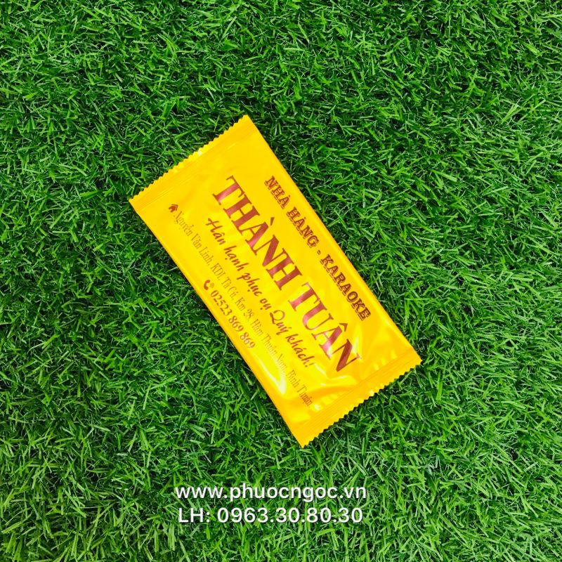 khăn lạnh; khăn ướt; bao đũa; muỗng; nĩa; tăm tre; hóa đơn; cồn thạch