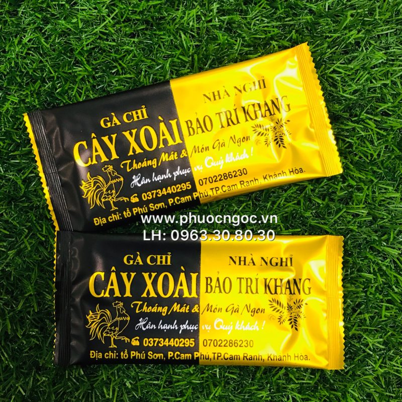 khăn lạnh; khăn ướt; bao đũa; muỗng; nĩa; tăm tre; hóa đơn; cồn thạch