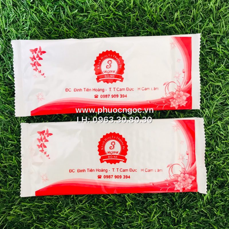 khăn lạnh; khăn ướt; bao đũa; muỗng; nĩa; tăm tre; hóa đơn; cồn thạch