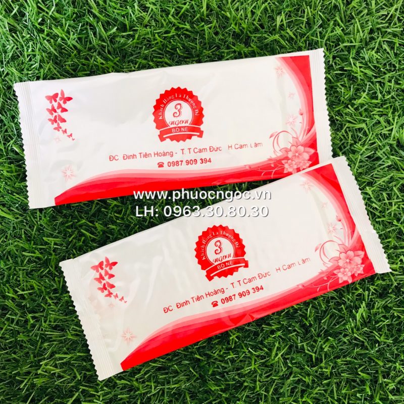khăn lạnh; khăn ướt; bao đũa; muỗng; nĩa; tăm tre; hóa đơn; cồn thạch