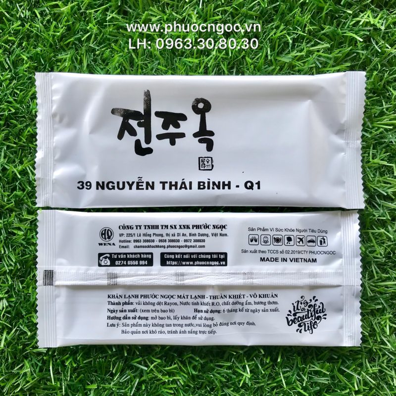 khăn lạnh; khăn ướt; bao đũa; muỗng; nĩa; tăm tre; hóa đơn; cồn thạch