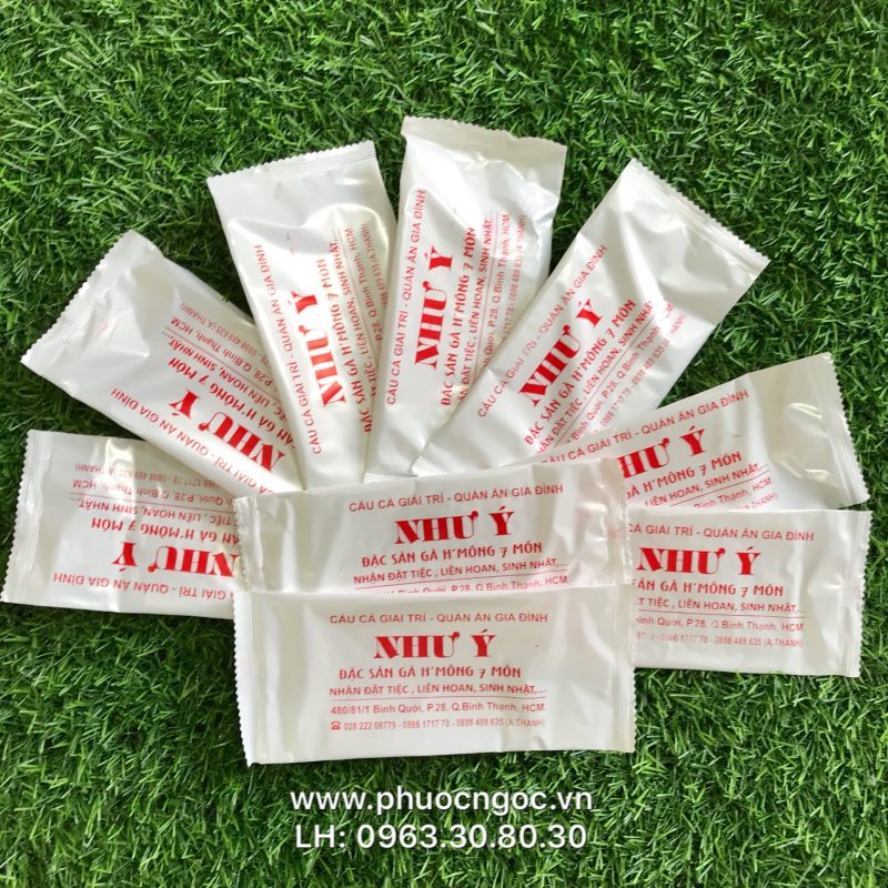 khăn lạnh; khăn ướt; bao đũa; muỗng; nĩa; tăm tre; hóa đơn; cồn thạch
