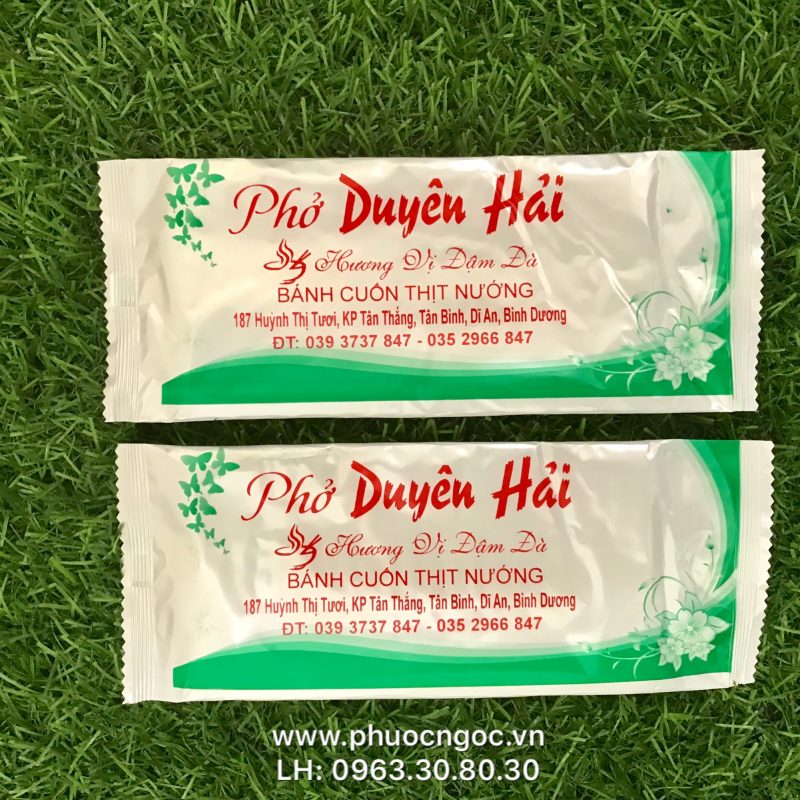 khăn lạnh; khăn ướt; bao đũa; muỗng; nĩa; tăm tre; hóa đơn; cồn thạch
