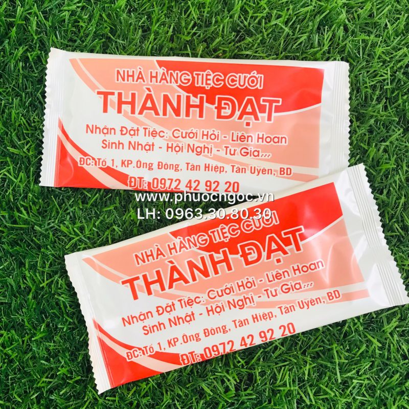 khăn lạnh; khăn ướt; bao đũa; muỗng; nĩa; tăm tre; hóa đơn; cồn thạch