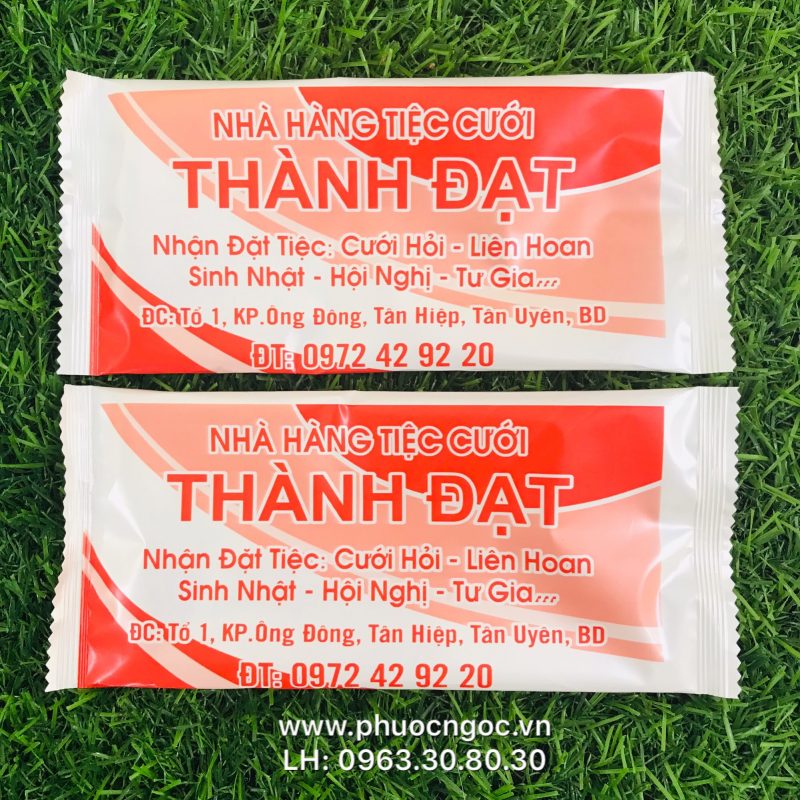 khăn lạnh; khăn ướt; bao đũa; muỗng; nĩa; tăm tre; hóa đơn; cồn thạch