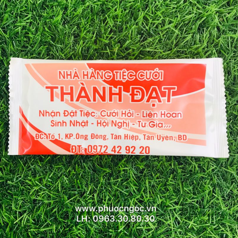 khăn lạnh; khăn ướt; bao đũa; muỗng; nĩa; tăm tre; hóa đơn; cồn thạch