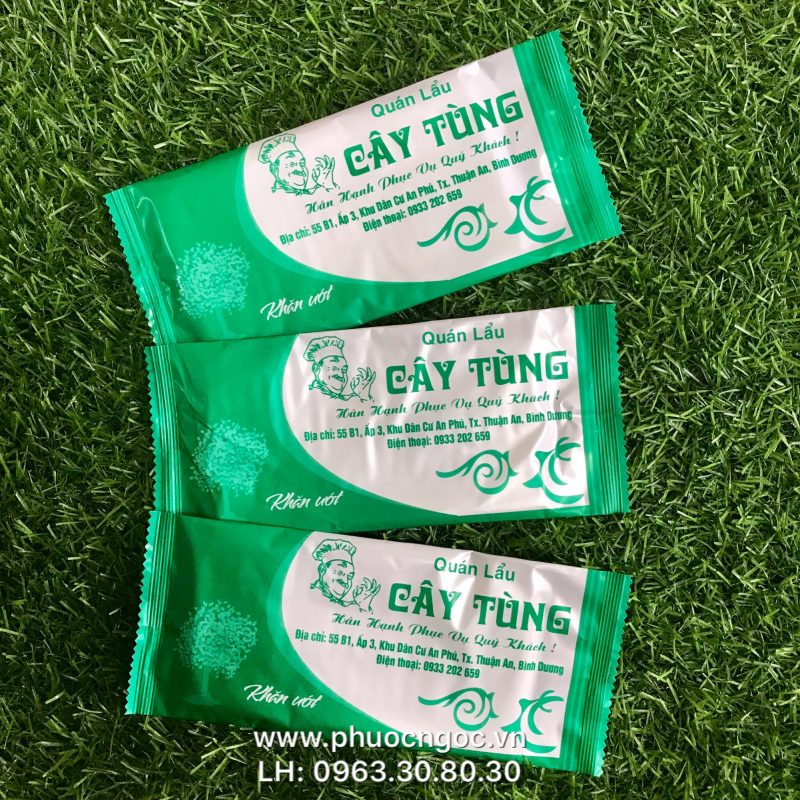 khăn lạnh; khăn ướt; bao đũa; muỗng; nĩa; tăm tre; hóa đơn; cồn thạch